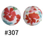50pcs 19mm Printed Silicone Beads Printed Design 159