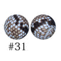 50pcs 12mm Printed Silicone Beads Water Transfer Print Assorted Colors 76