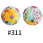 15mm printed silicone beads 512