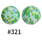 15mm printed silicone beads 522