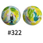 50pcs 19mm Printed Silicone Beads Printed Design 75