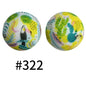 50pcs 15mm Printed Silicone Beads Animal and Camouflage Pattern Color #1-#350