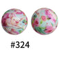 50pcs 15mm Printed Silicone Beads Animal and Camouflage Pattern Color #1-#350