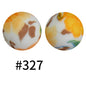 50pcs 15mm Printed Silicone Beads Animal and Camouflage Pattern Color #1-#350