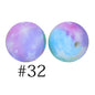 Round Printed Silicone Beads 32