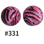 50pcs 15mm Printed Silicone Beads Animal and Camouflage Pattern Color #1-#350