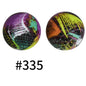 50pcs 15mm Printed Silicone Beads Animal and Camouflage Pattern Color #1-#350