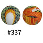 50pcs 15mm Printed Silicone Beads Animal and Camouflage Pattern Color #1-#350