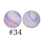 50pcs 12mm Printed Silicone Beads Water Transfer Print Assorted Colors 79
