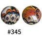 Round Printed Silicone Beads 415