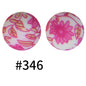 Round Printed Silicone Beads 416