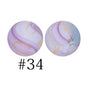 Round Printed Silicone Beads 34