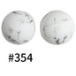 50pcs 19mm Printed Silicone Beads Printed Design 107