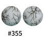 50pcs 19mm Printed Silicone Beads Printed Design 108