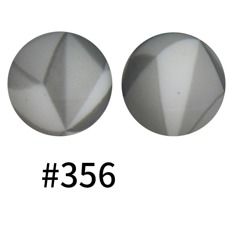 50pcs 19mm Printed Silicone Beads Printed Design 109