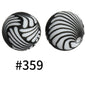 50pcs 19mm Printed Silicone Beads Printed Design 112