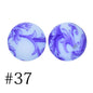 50pcs 12mm Printed Silicone Beads Water Transfer Print Assorted Colors 82