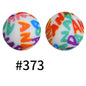 50pcs 19mm Printed Silicone Beads Printed Design 27