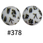50pcs 19mm Printed Silicone Beads Printed Design 32