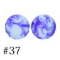 Round Printed Silicone Beads 37