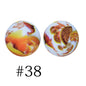 50pcs 12mm Printed Silicone Beads Water Transfer Print Assorted Colors 83