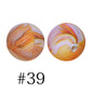 50pcs 12mm Printed Silicone Beads Water Transfer Print Assorted Colors 84