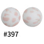 50pcs 15mm Printed Silicone Beads Animal and Camouflage Pattern Color #351-#553