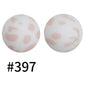 50pcs 19mm Printed Silicone Beads Printed Design 50