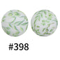 50pcs 15mm Printed Silicone Beads Animal and Camouflage Pattern Color #351-#553