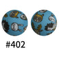 50pcs 15mm Printed Silicone Beads Animal and Camouflage Pattern Color #351-#553