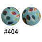 50pcs 15mm Printed Silicone Beads Animal and Camouflage Pattern Color #351-#553