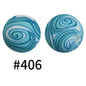 50pcs 15mm Printed Silicone Beads Animal and Camouflage Pattern Color #351-#553
