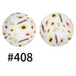 50pcs 19mm Printed Silicone Beads Printed Design 61