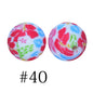 Round Printed Silicone Beads 40