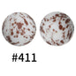 Round Printed Silicone Beads 411