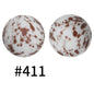 50pcs 19mm Printed Silicone Beads Printed Design 10