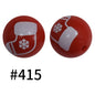 50pcs 19mm Printed Silicone Beads Printed Design 13