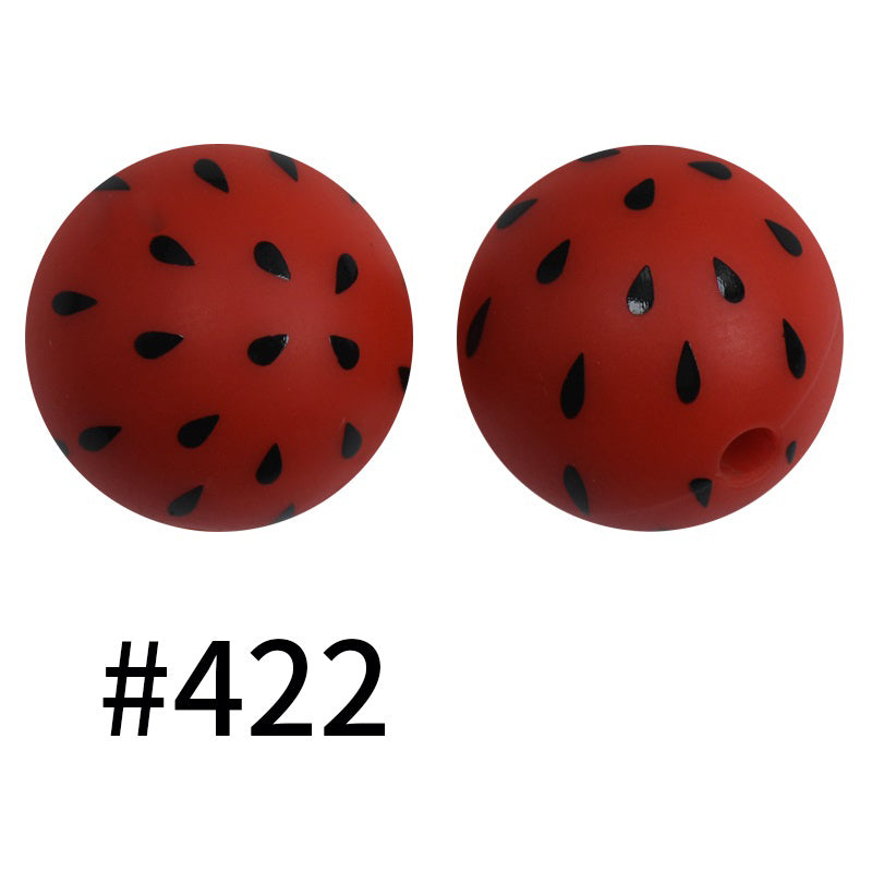 50pcs 15mm Printed Silicone Beads Animal and Camouflage Pattern Color #351-#553