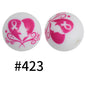 50pcs 15mm Printed Silicone Beads Animal and Camouflage Pattern Color #351-#553