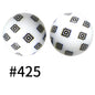 50pcs 15mm Printed Silicone Beads Animal and Camouflage Pattern Color #351-#553