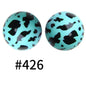 50pcs 15mm Printed Silicone Beads Animal and Camouflage Pattern Color #351-#553