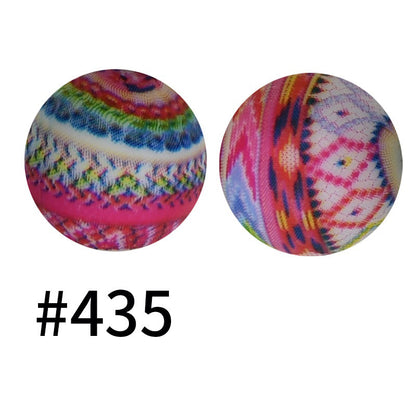 50pcs 15mm Printed Silicone Beads Animal and Camouflage Pattern Color #351-#553