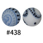 50pcs 15mm Printed Silicone Beads Animal and Camouflage Pattern Color #351-#553