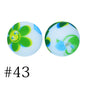 Round Printed Silicone Beads 43