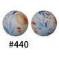 50pcs 15mm Printed Silicone Beads Animal and Camouflage Pattern Color #351-#553