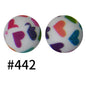 50pcs 15mm Printed Silicone Beads Animal and Camouflage Pattern Color #351-#553