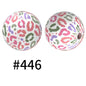50pcs 15mm Printed Silicone Beads Animal and Camouflage Pattern Color #351-#553