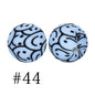 Round Printed Silicone Beads 44