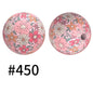 50pcs 15mm Printed Silicone Beads Animal and Camouflage Pattern Color #351-#553