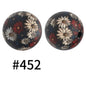 50pcs 15mm Printed Silicone Beads Animal and Camouflage Pattern Color #351-#553